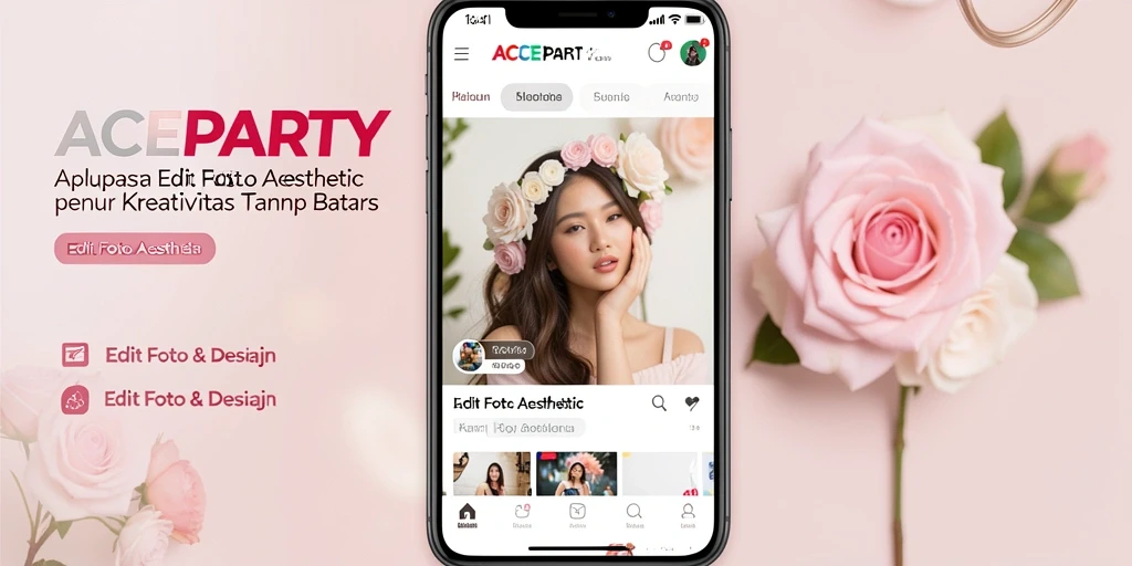 Antarmuka aplikasi ACEPARTY yang intuitif dan estetis.