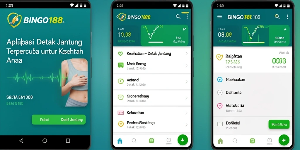 Antarmuka BINGO188 menampilkan fungsi pemantauan detak jantung yang informatif.