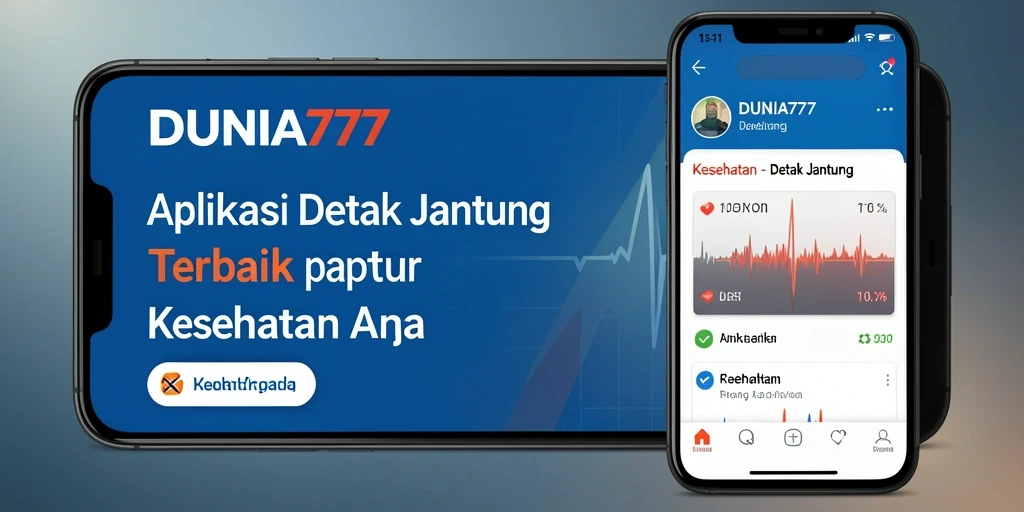 Tampilan antarmuka DUNIA777 untuk pemantauan detak jantung.