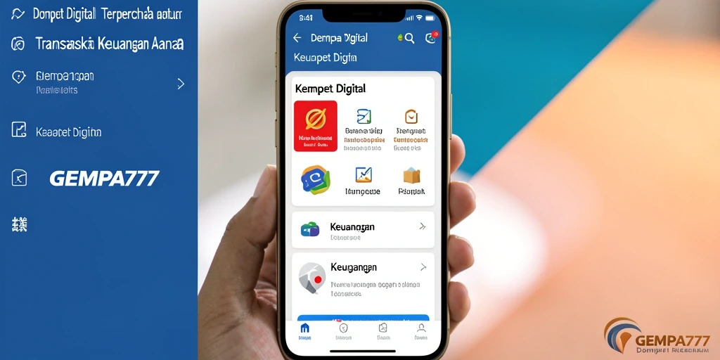 Antarmuka aplikasi GEMPA777 yang modern dan fungsional.