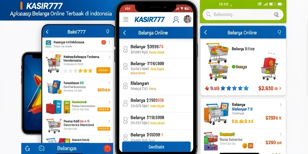 Tampilan antarmuka aplikasi KASIR777 yang mudah digunakan untuk belanja online.