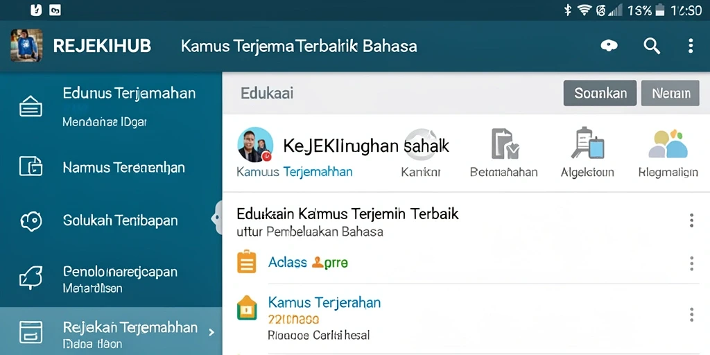 Antarmuka sederhana dan mudah digunakan untuk terjemahan cepat.