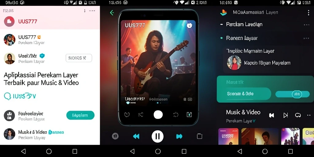 Antarmuka UUS777 yang sederhana dan mudah digunakan untuk Perekam Layar.